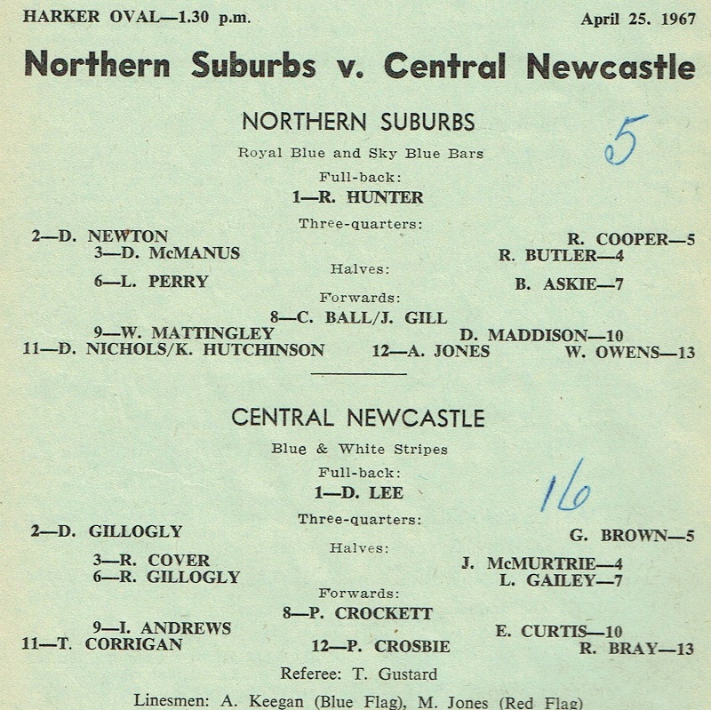 Norths vs Central Caltex Semi-Final 25th April 1967.