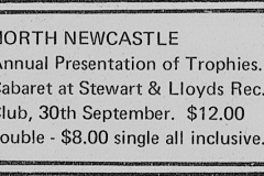 North Newcastle Club Presentation 1977.