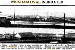 Wickham Oval underwater 1945.