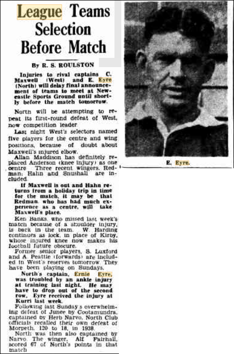 Captain Ernie Eyre 1947.