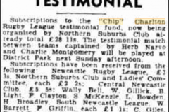 Chip Charlton Testimonial 1945.