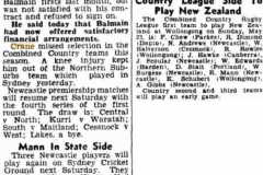 Bob Crane returns to Balmain 1948.