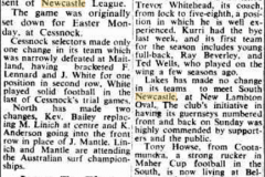 Cessnock vs North's 1954.