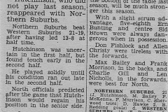 Jack Hutchinson's comeback 29th March 1953