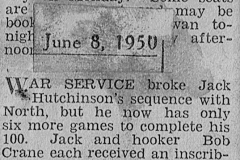 Jack Hutchinson 8th of June 1950.