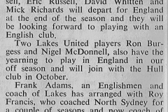 Russell's keen for England 27th August 1972.