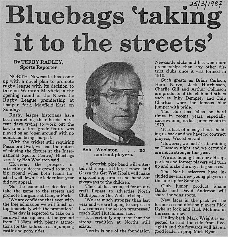 Bluebags "taking it to the Streets 1987".