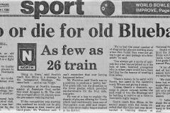 Do or Die for old Bluebags 1984.