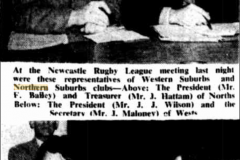 Northern Suburbs Officials Frank Bailey,Jim Hattam 1953