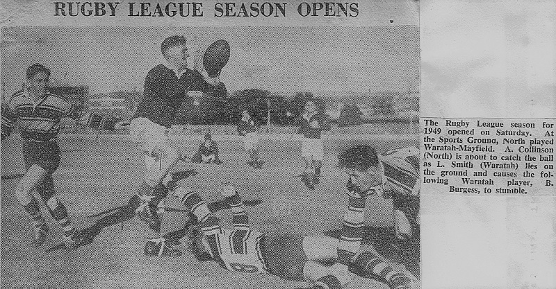 Arthur Collinson vs Waratah Mayfield 1949.