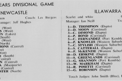Newcastle vs Illawarra Under 18's 16th April 1983.