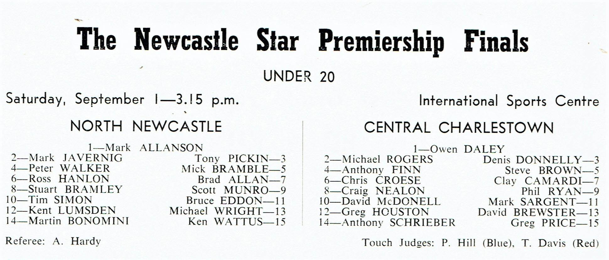 Under 20's Final 1984