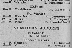 Western Suburbs vs Northern Suburbs Under 14's 1960.