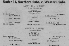 Norths vs Wests Under 12's 1958.