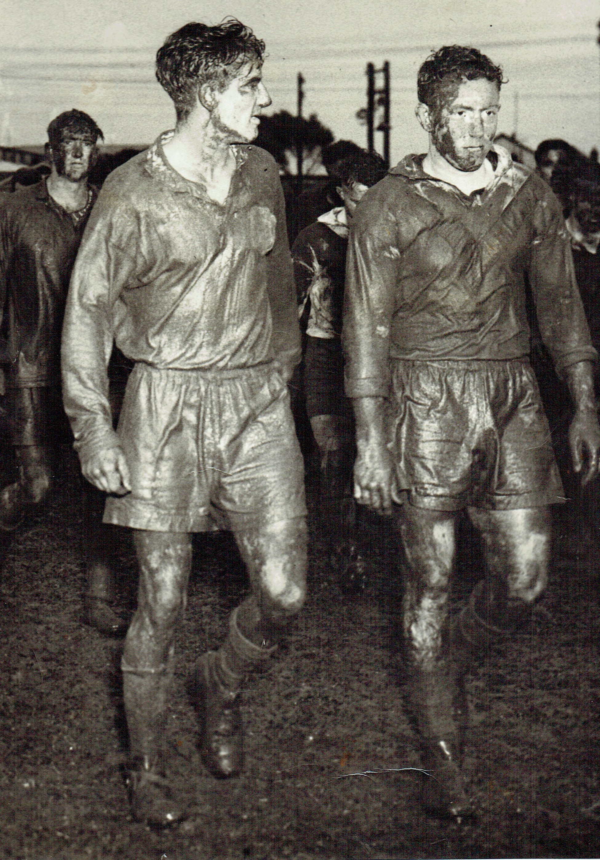 Charlie Smith and unknown Cessnock player 1953.