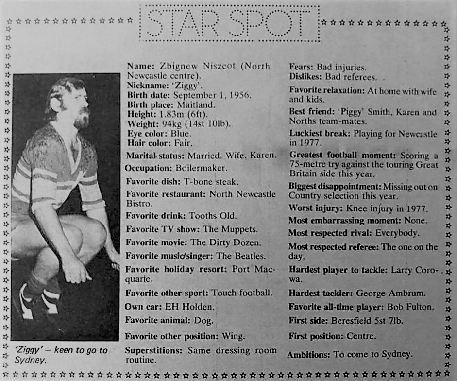 Ziggy Niszczot Star Spot 1979.