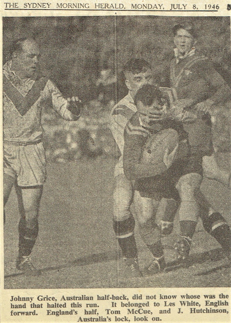 Jack Hutchinson Australia Representative 1946.