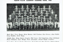 Mick Donnelly NSW Country Touring Team 1981.