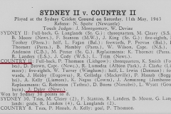 John Daley NSW Country Seconds 1963.