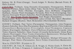 Rex Wright NSW Country Seconds 1984.