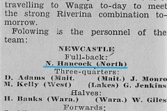 Newcastle to Play Riverina 1960