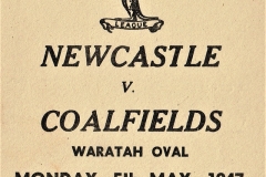 Newcastle vs Coalfields,5th May 1947.