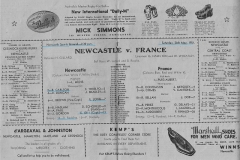 Newcastle vs France 26th May 1951.