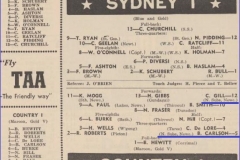 Sydney 1st's vs Country 1st's 1952.