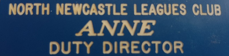 Anne Hancock Leagues Club Badge.