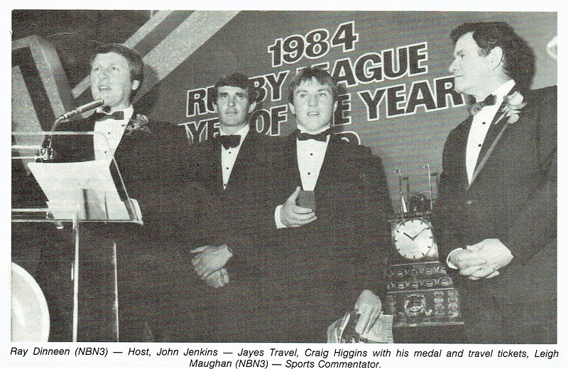 Craig Higgins Player of the Year 1984.