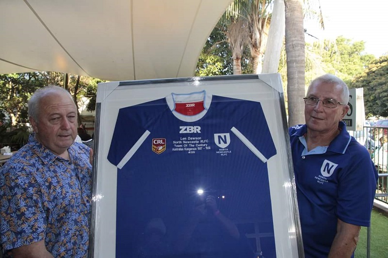 Framed Jumper Honouring Len Dawson.
