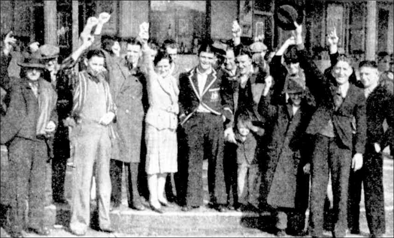 Len Dawson selected for 1937 Kangaroos.Pictured with Family and Friends Monday 28th June 1937