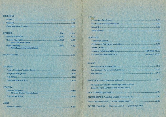 North Newcastle Leagues Club - Menu