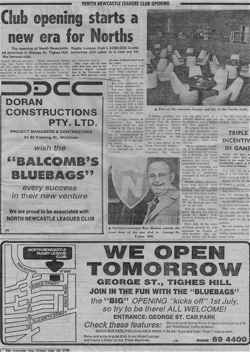 North Newcastle Leagues Club 1978. (1)