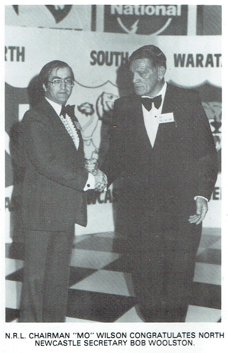 Robert Woolston Life Membership Newcastle Rugby League 1982