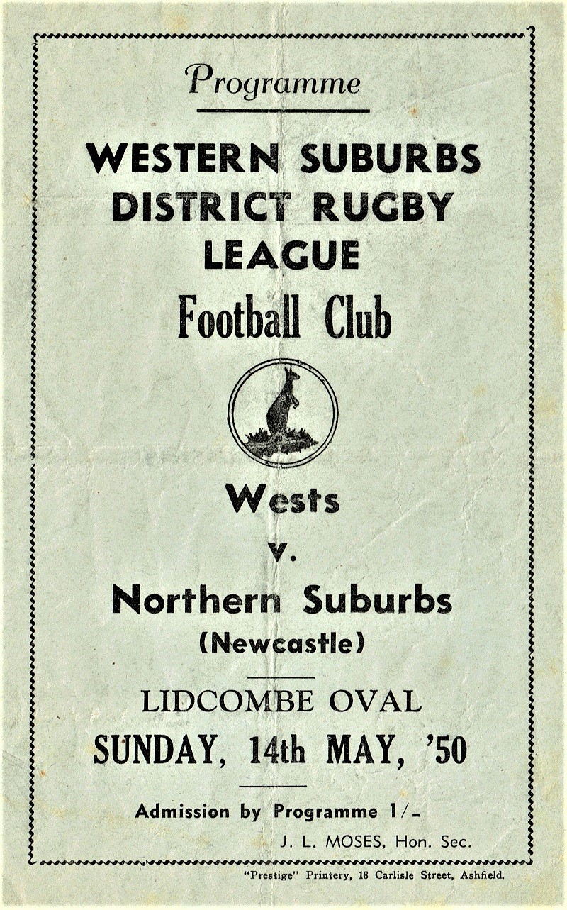 Western Suburbs (SYD) vs Northern Suburbs 1950.