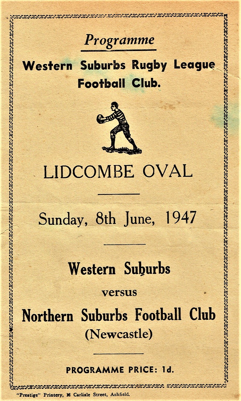 Western Suburbs (SYD) vs Northern Suburbs 1947