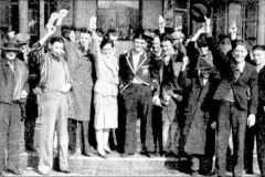 Len Dawson selected for 1937 Kangaroos.Pictured with Family and Friends Monday 28th June 1937
