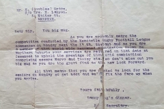 Letter addressed to Harold Grace whilst residing in Redfern