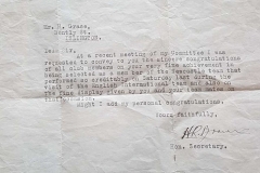 Letter to Harold Grace on game performance for Newcastle 1936.