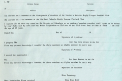 Northern Suburbs Leagues Club Application