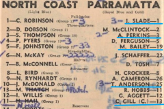 Parramatta vs North Coast 1954