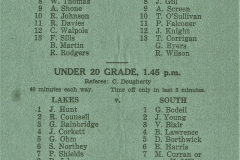 West's vs North's Presidents Cup 1957.