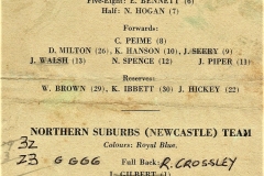 Western Suburbs (SYD) vs Northern Suburbs 1947.